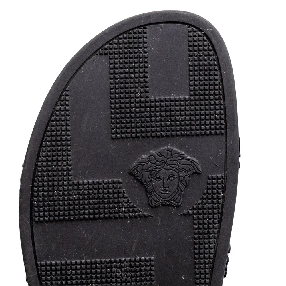 Versace Medusa Rubber Slide Sandals Black Pool Slides Men's EU 42 US 9